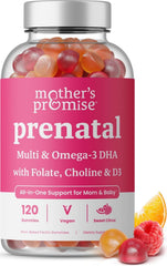 Mother's Promise envase frontal mostrando diseño y cantidad 120 unidades, confianza y claridad