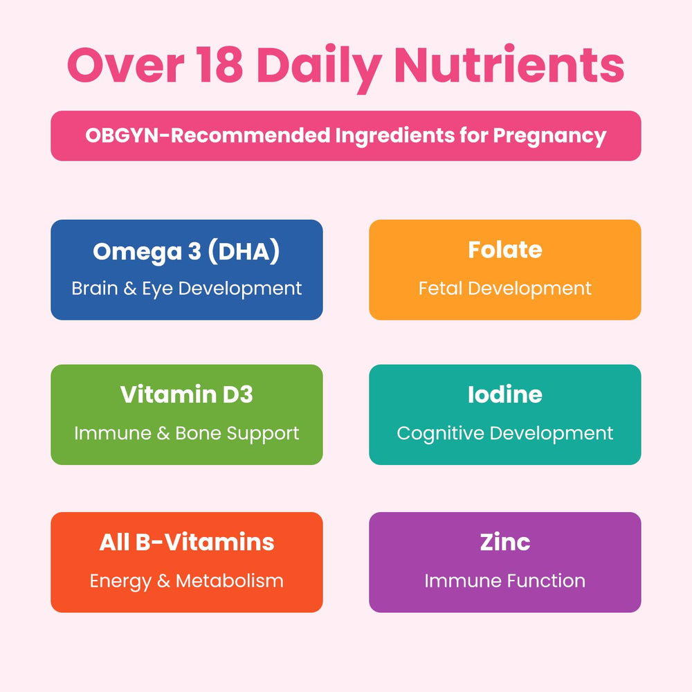 Etiqueta nutricional de Mother's Promise con información clara de nutrientes y dosificación