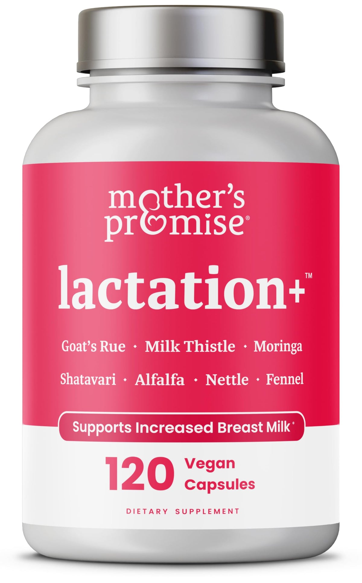 Mother's Promise envase frontal con etiqueta clara y beneficios visibles
