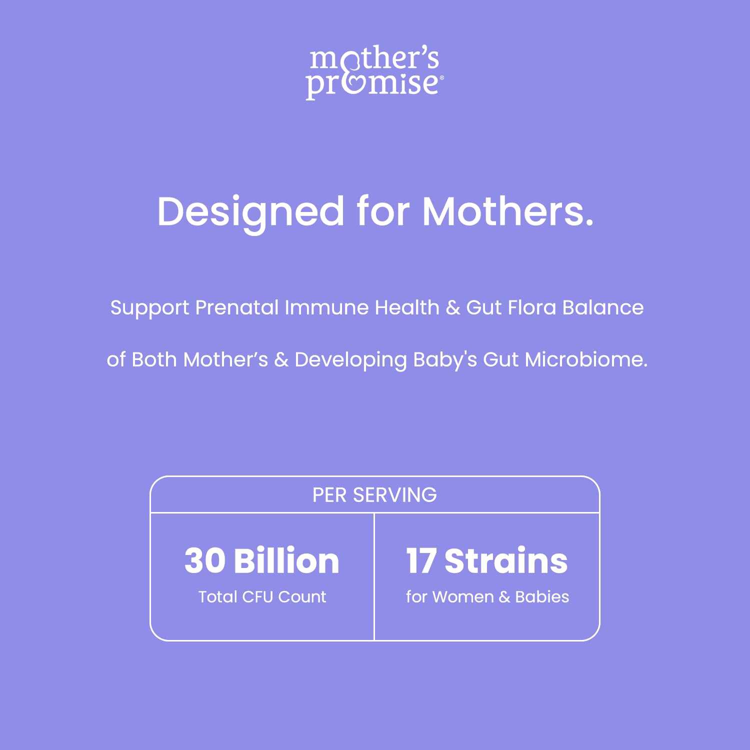 Mother's Promise etiqueta con ingredientes y prebióticos orgánicos para confianza en la fórmula