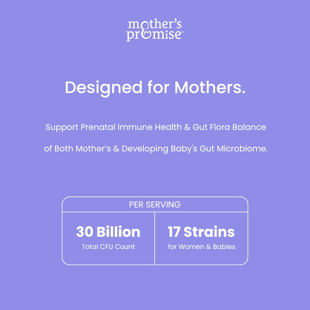 Mother's Promise etiqueta con ingredientes y prebióticos orgánicos para confianza en la fórmula
