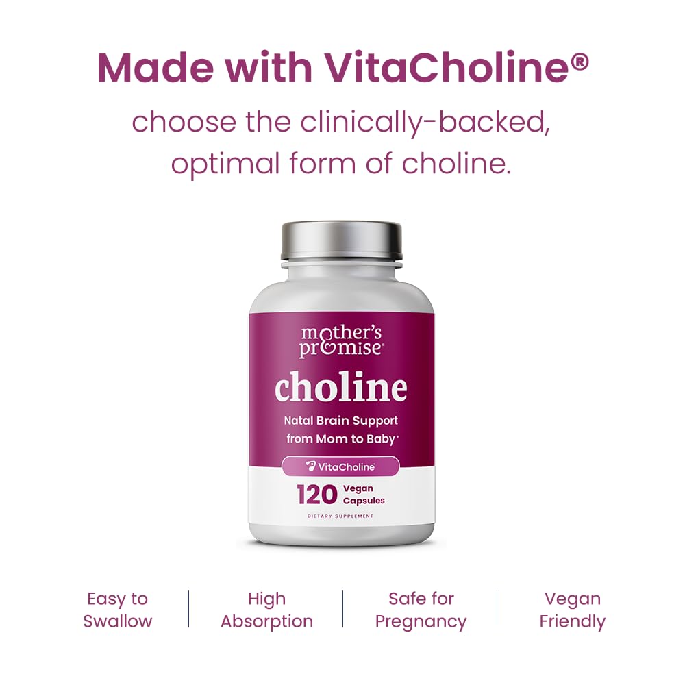 Mother's Promise etiqueta con ingredientes activos VitaCholine y dosis alta