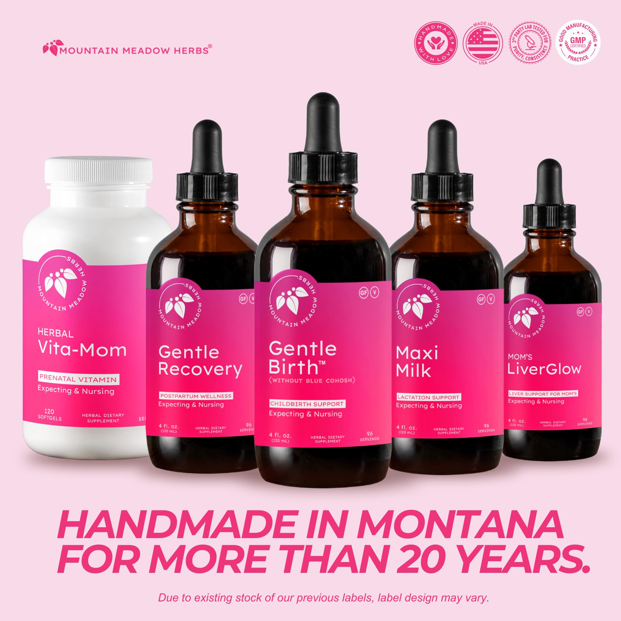 Mountain Meadow Herbs hierbas frescas usadas en la fórmula para apoyo prenatal
