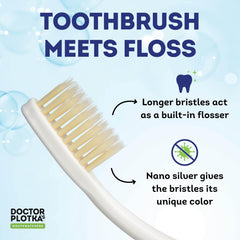 MOUTHWATCHERS cepillo plegado dentro de un neceser, práctico y protegido
