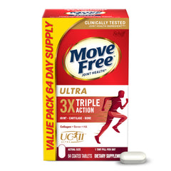 Move Free frente del envase mostrando diseño y tamaño, transmite confianza