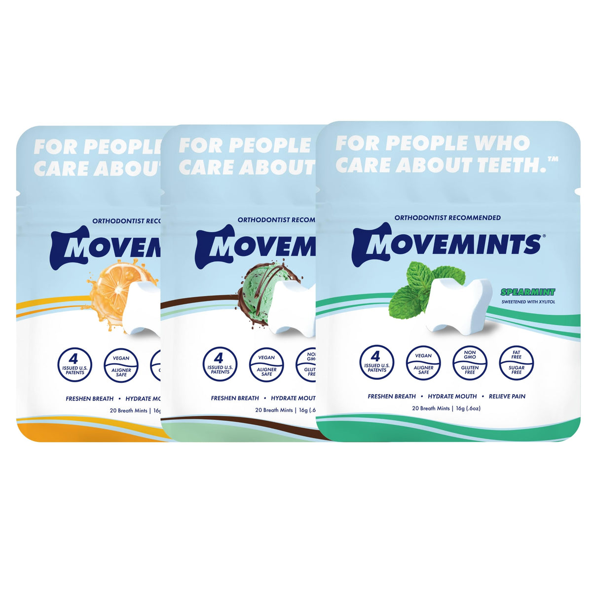 MOVEMINTS paquete frontal que muestra variedad y conveniencia