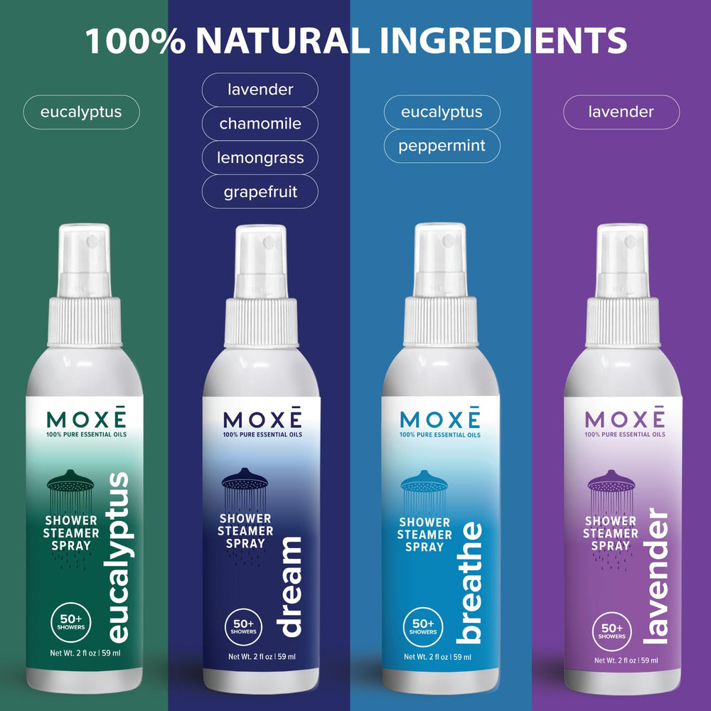 MOXĒ ambiente de baño con toallas que muestra uso relajante en casa