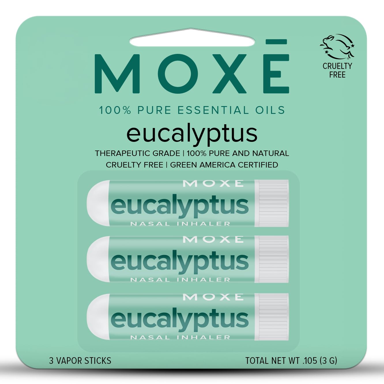 MOXĒ inhalador frontal mostrando diseño compacto y portátil beneficios de acceso rápido