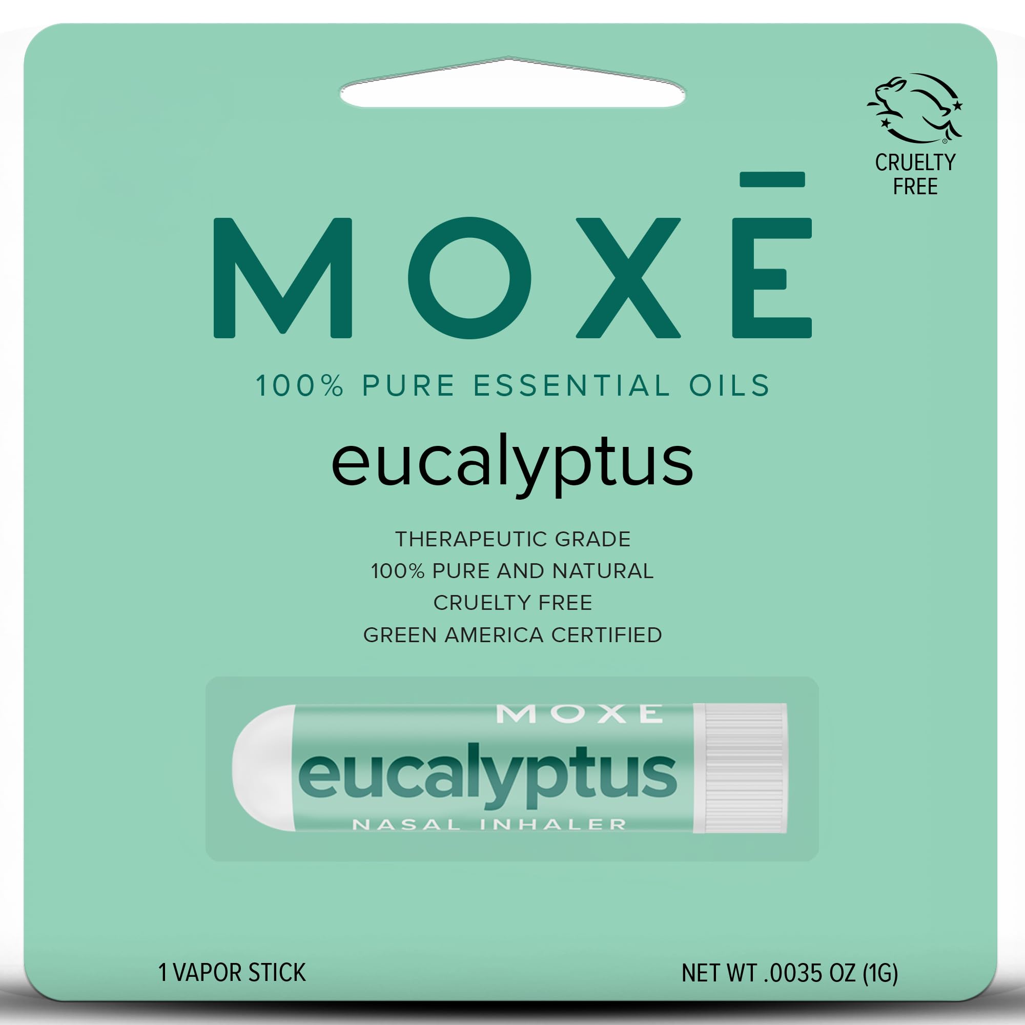 MOXĒ inhalador frontal mostrando diseño compacto y práctico