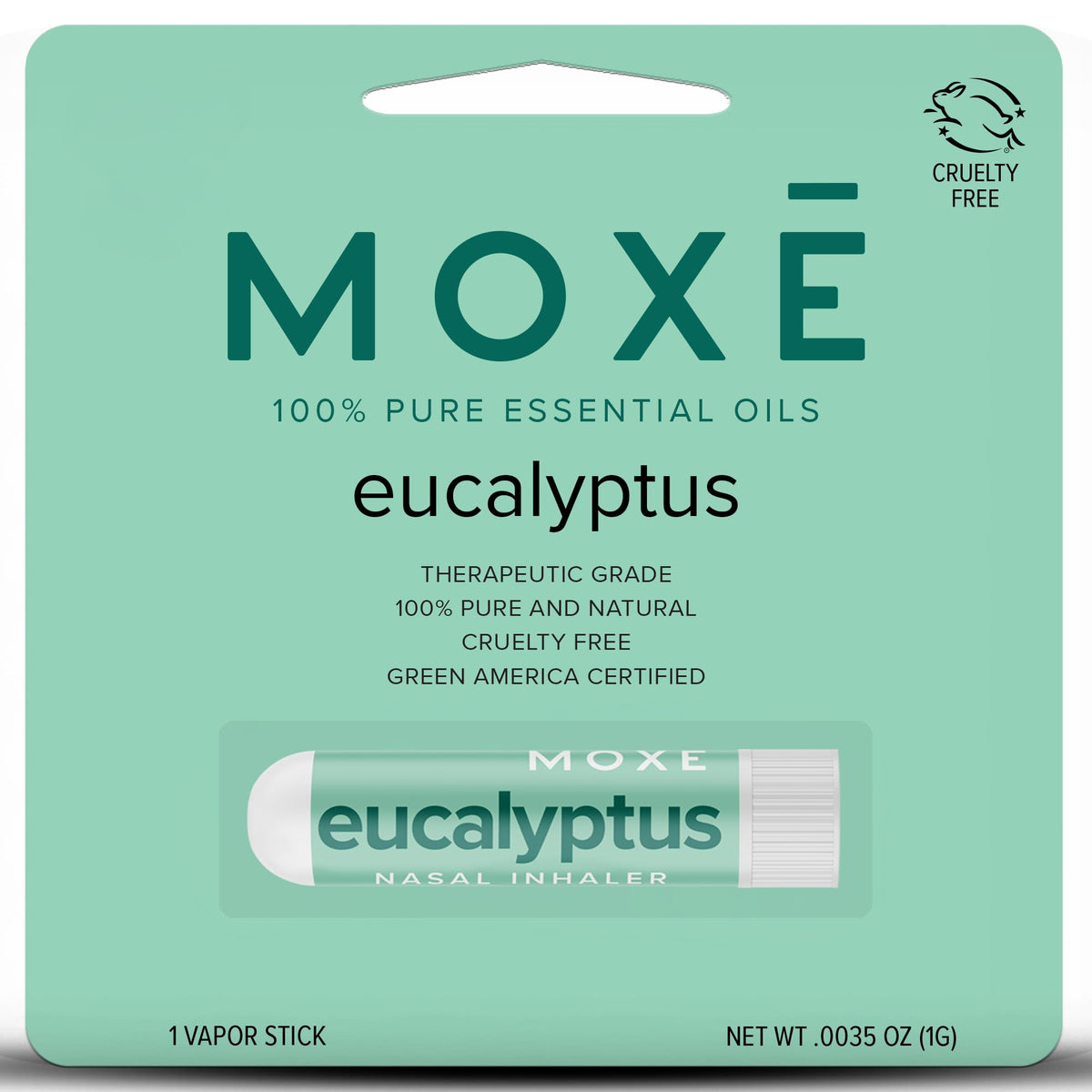 MOXĒ inhalador frontal mostrando diseño compacto y práctico