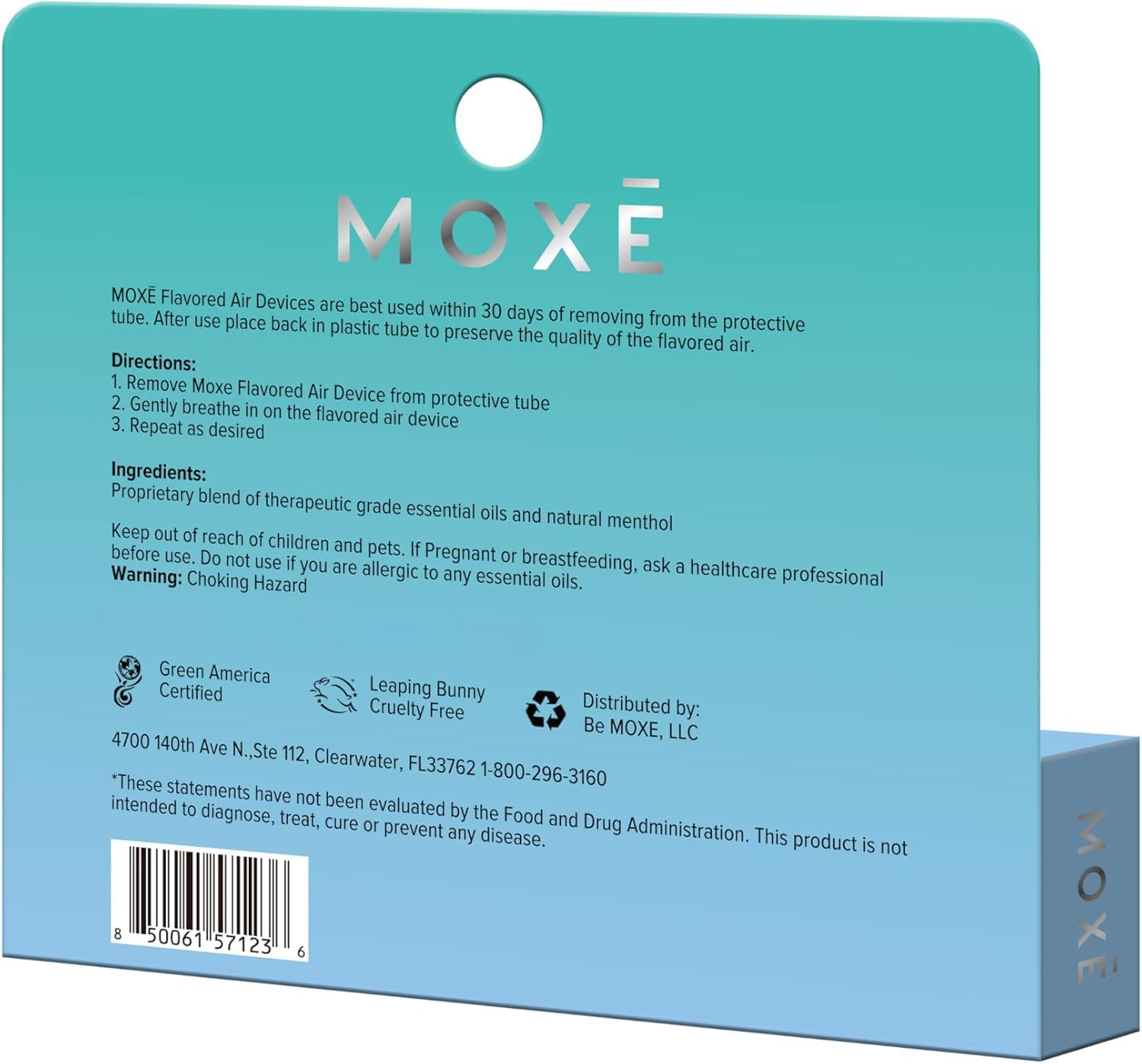 MOXE presentación con caja destacando embalaje pensado para protección