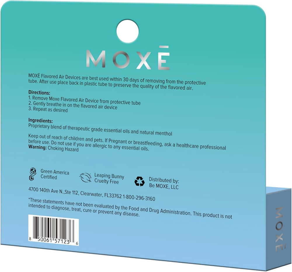 MOXE presentación con caja destacando embalaje pensado para protección