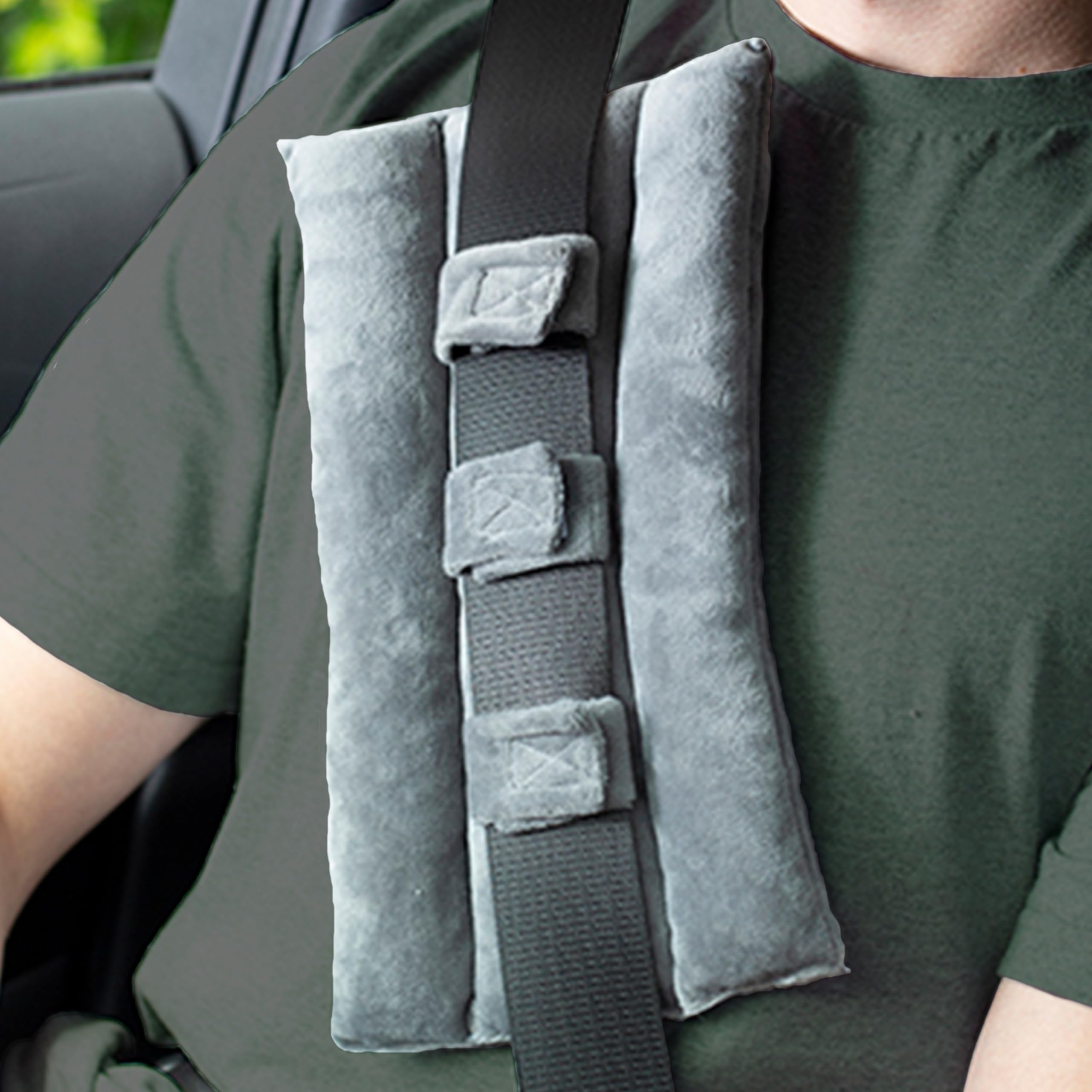 MOYOAMA vista frontal del cojín para cinturón con protección y confort
