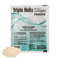 MPM Medical aplicación de TripleHelix bajo apósito secundario para mejor contacto con la herida