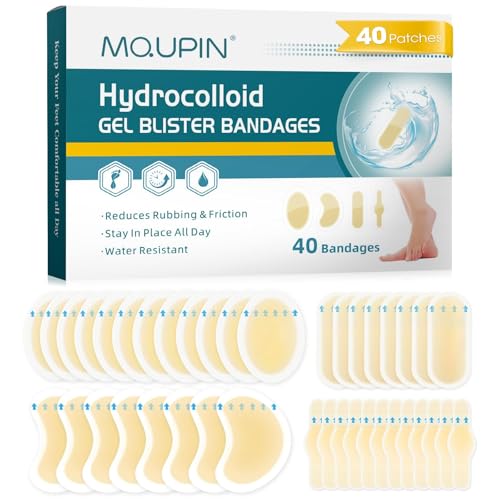 MQUPIN paquete frontal con 40 parches mostrando variedad y conveniencia