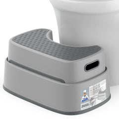 MR.SIGA taburete frontal gris mostrando diseño ergonómico y estabilidad