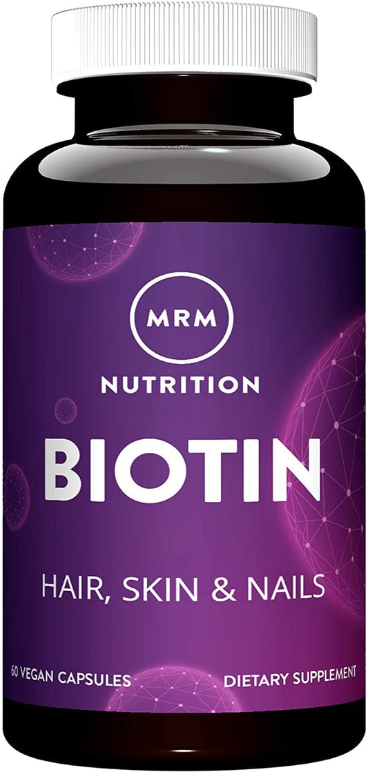 MRM Biotina: cápsula diaria para apoyar cabello, piel y uñas.