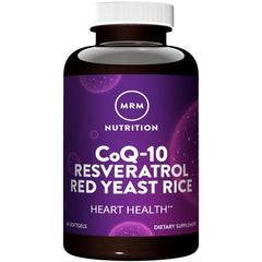 MRM CoQ-10 Resveratrol Arroz de Levadura Roja en botella, apoyo para la salud cardiovascular