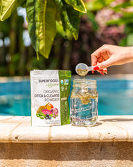 MRM Detox ingredientes naturales de durazno mango para sabor y aroma