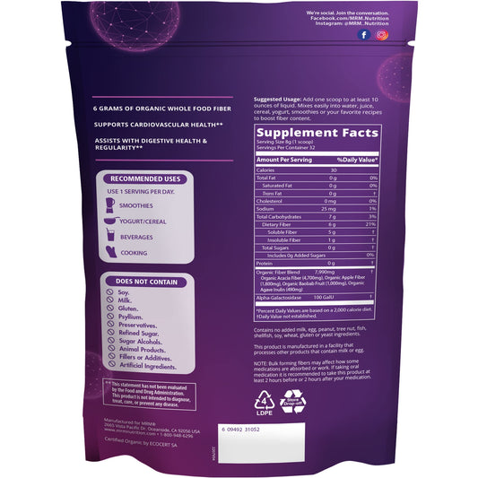 MRM Cucharada en agua, facilita incorporar fibra en la rutina diaria.