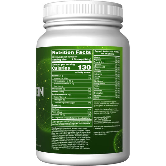 MRM Proteína Veggie con Superfoods vainilla, mezcla cremosa para nutrición diaria.