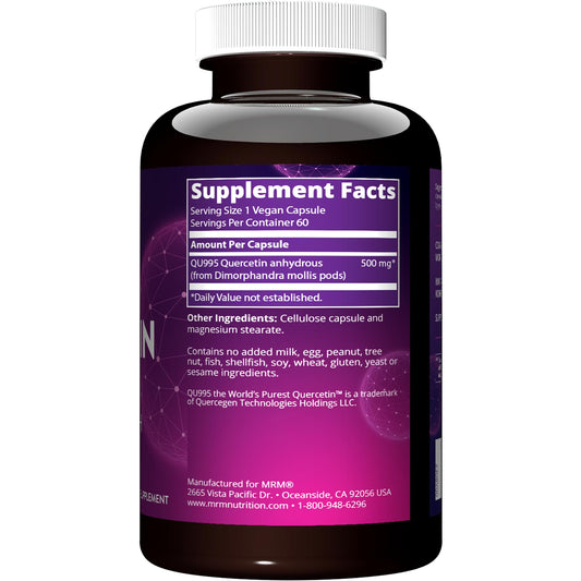 MRM Quercetina botella: muestra la preparación para uso diario.