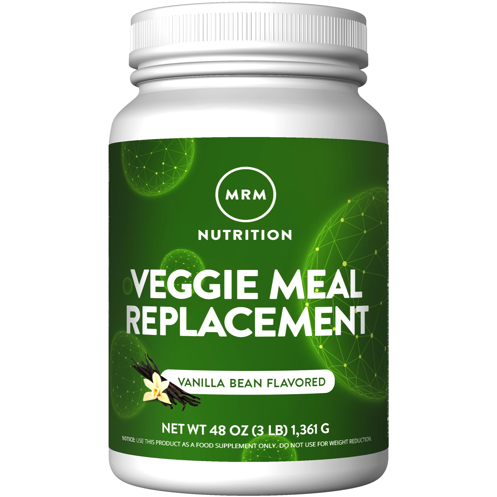 MRM Veggie Meal Replacement Vanilla, bote; proteína vegetal para comidas rápidas y equilibradas.