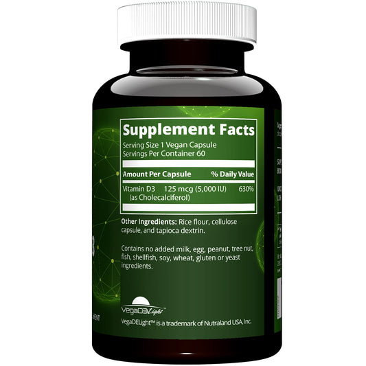 MRM Vitamina D3 vegana, cápsulas en primer plano, apoyo diario al sistema inmune