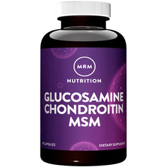 MRM Glucosamina Condroitina MSM envase de cápsulas para apoyo articular diario.