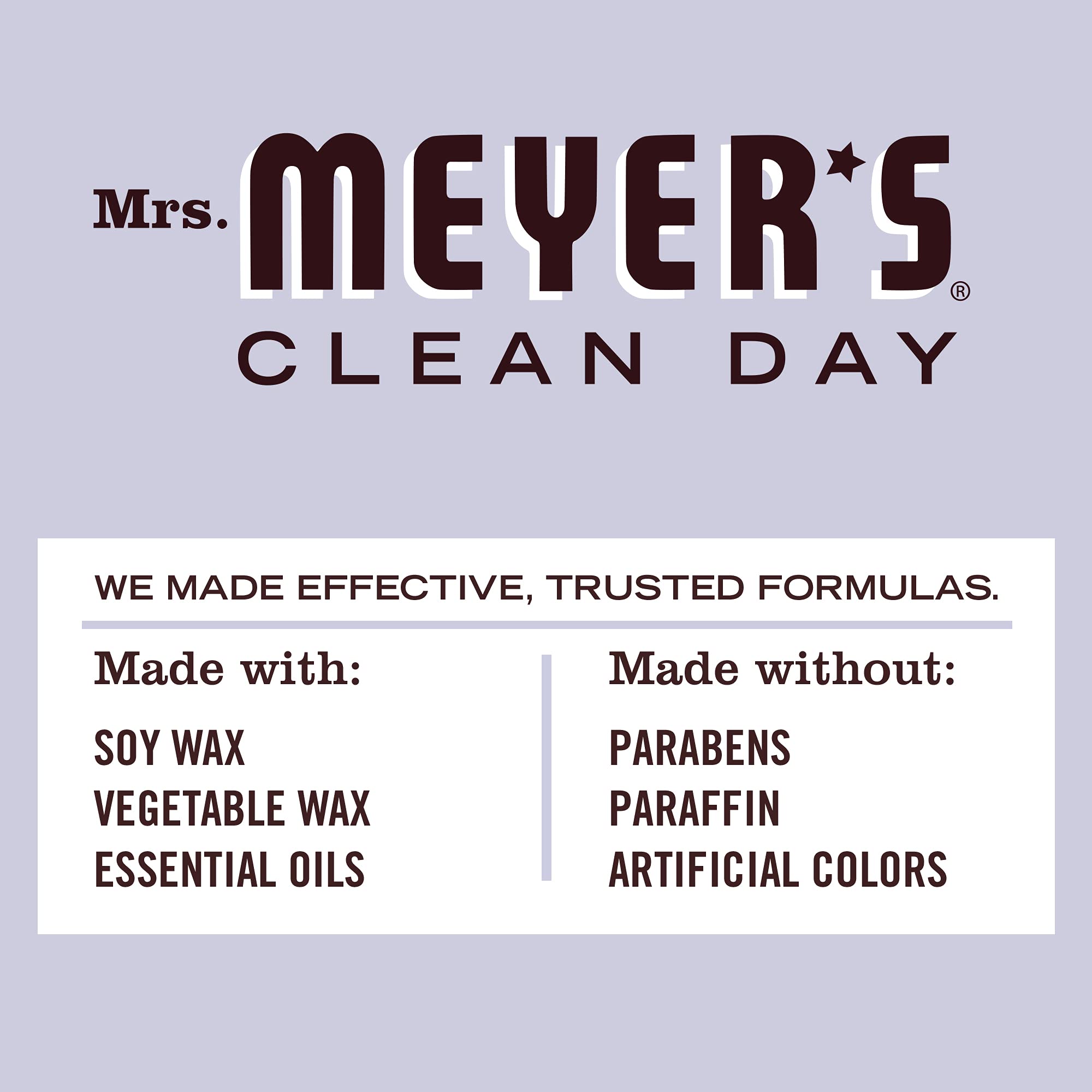 Mrs. MEYER'S pack de dos velas sobre mesa, ideal para regalar y ambientar varias estancias