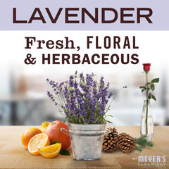 Mrs. MEYER'S mecha encendida emitiendo luz suave, crea ambiente relajante y aroma duradero