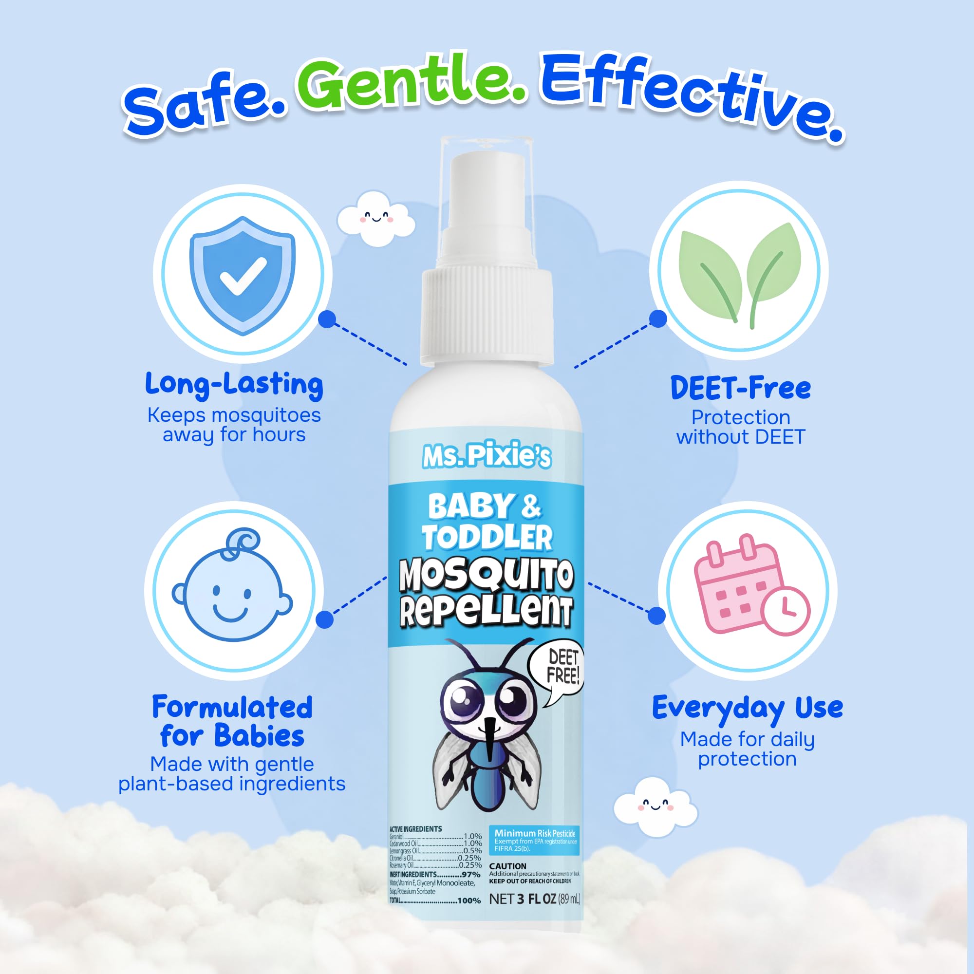 Ms. Pixie's en cochecito lista para salidas y protección práctica