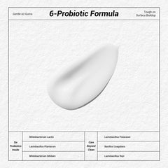 MSDRWIKEY etiqueta con ingredientes y seis probióticos para equilibrio bucal