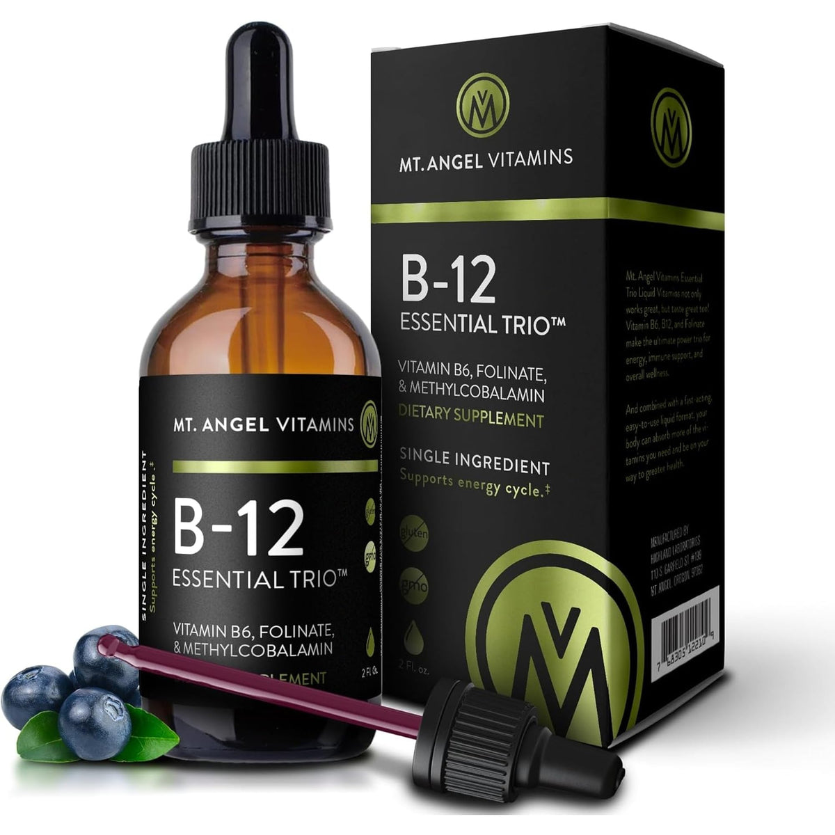 Mt. Angel Vitamins frasco frontal mostrando diseño y marca para confianza