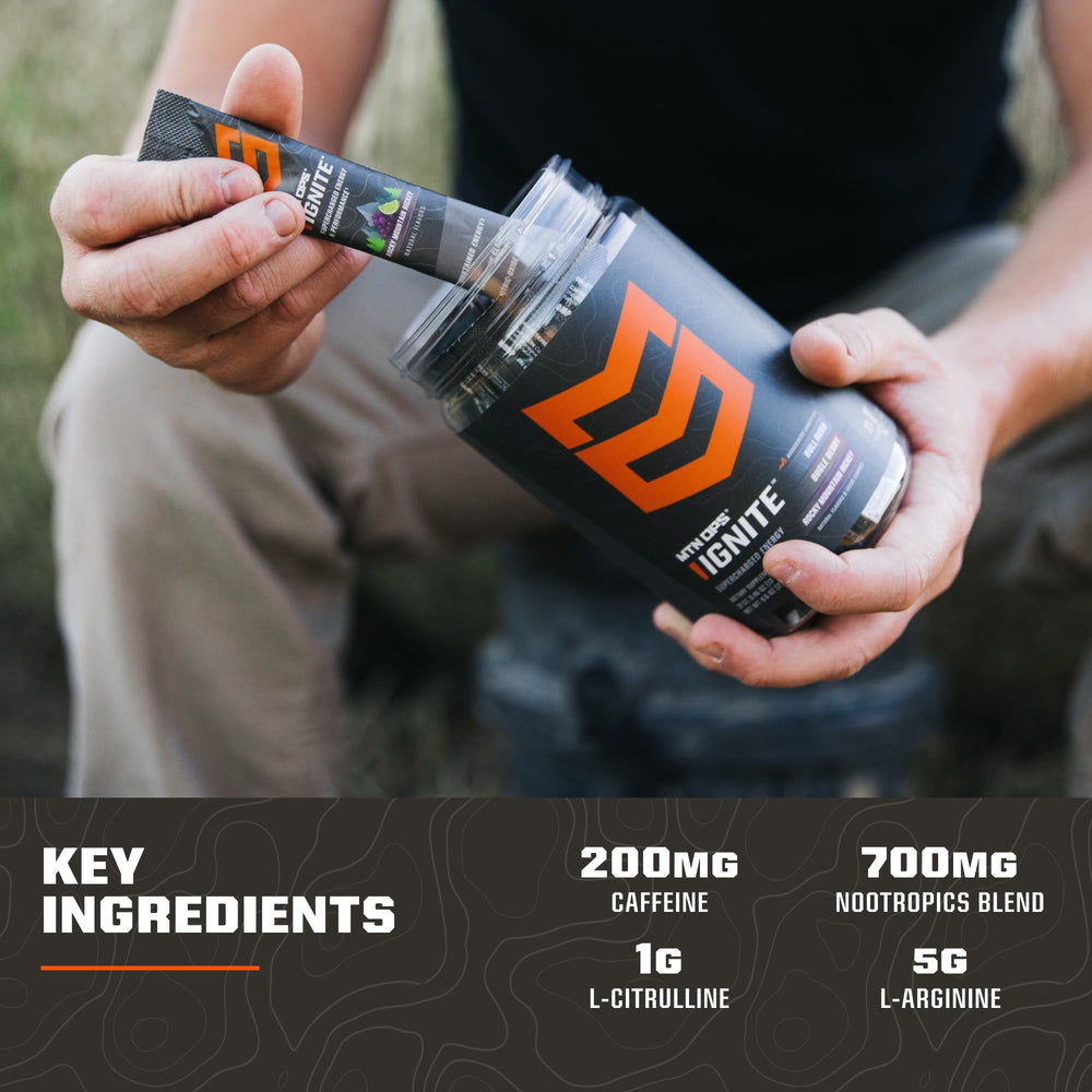MTN OPS etiqueta con ingredientes y información nutricional clara