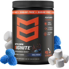 MTN OPS Ignite frente del envase mostrando diseño y beneficio energía