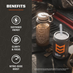 MTN OPS bebida preparada en vaso, beneficio hidratación y energía inmediata