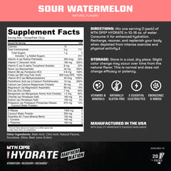 MTN OPS polvo disolviéndose en agua para hidratación inmediata