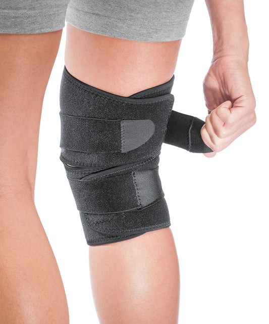 MUELLER textura de neopreno en primer plano retiene calor y soporte