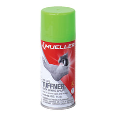 MUELLER Tuffner aerosol frente muestra envase y etiqueta, fácil identificación y transporte