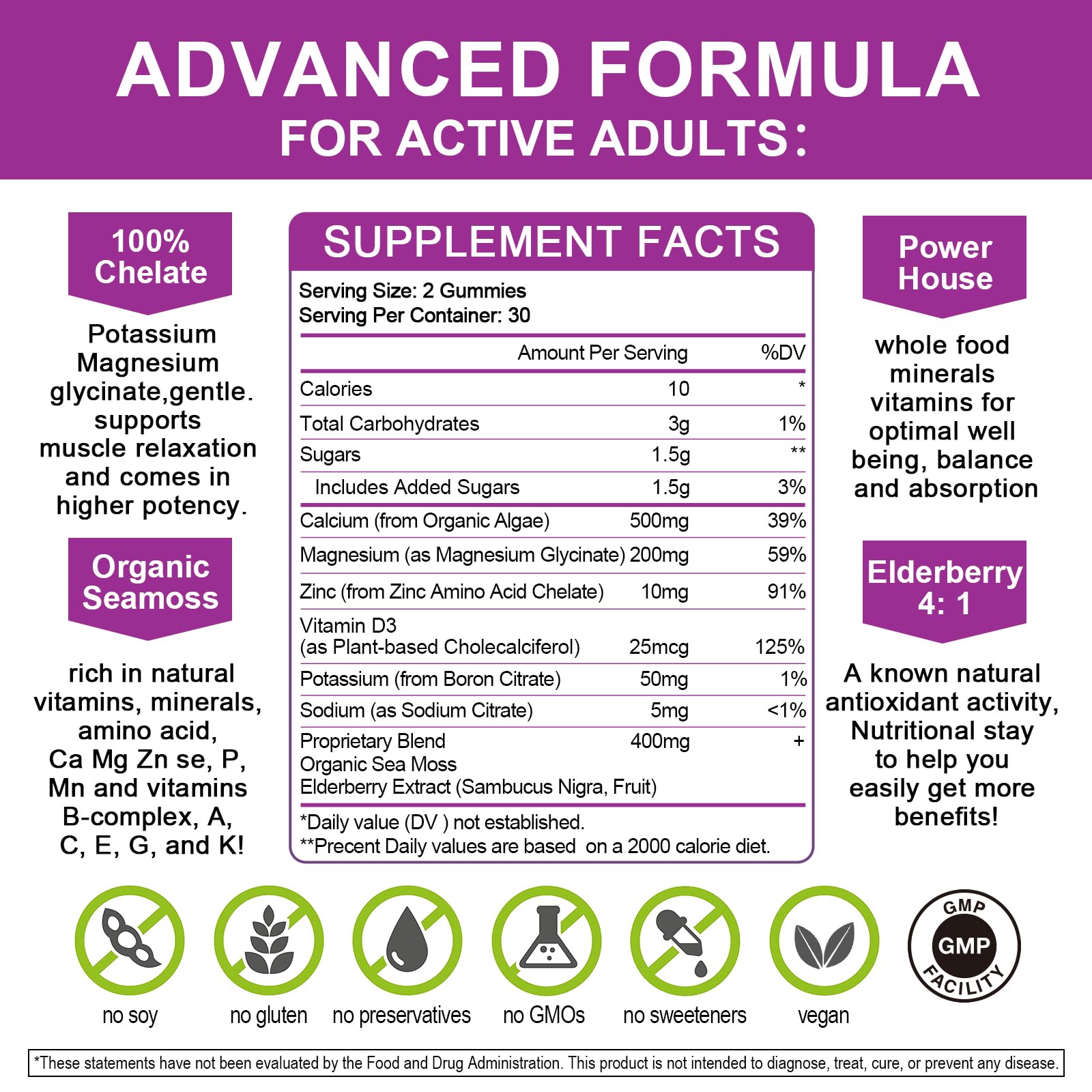 Mulittea gominolas con sabor elderberry para consumo diario