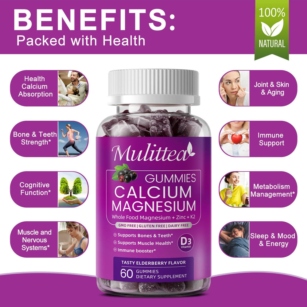 Etiqueta Mulittea con lista de ingredientes y vitaminas claves