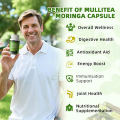 Cúrcuma y jengibre en la fórmula de Mulittea Moringa para absorción.