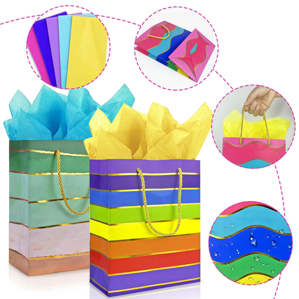 MUMULULU conjunto de cinco colores con papel seda a juego para decorar