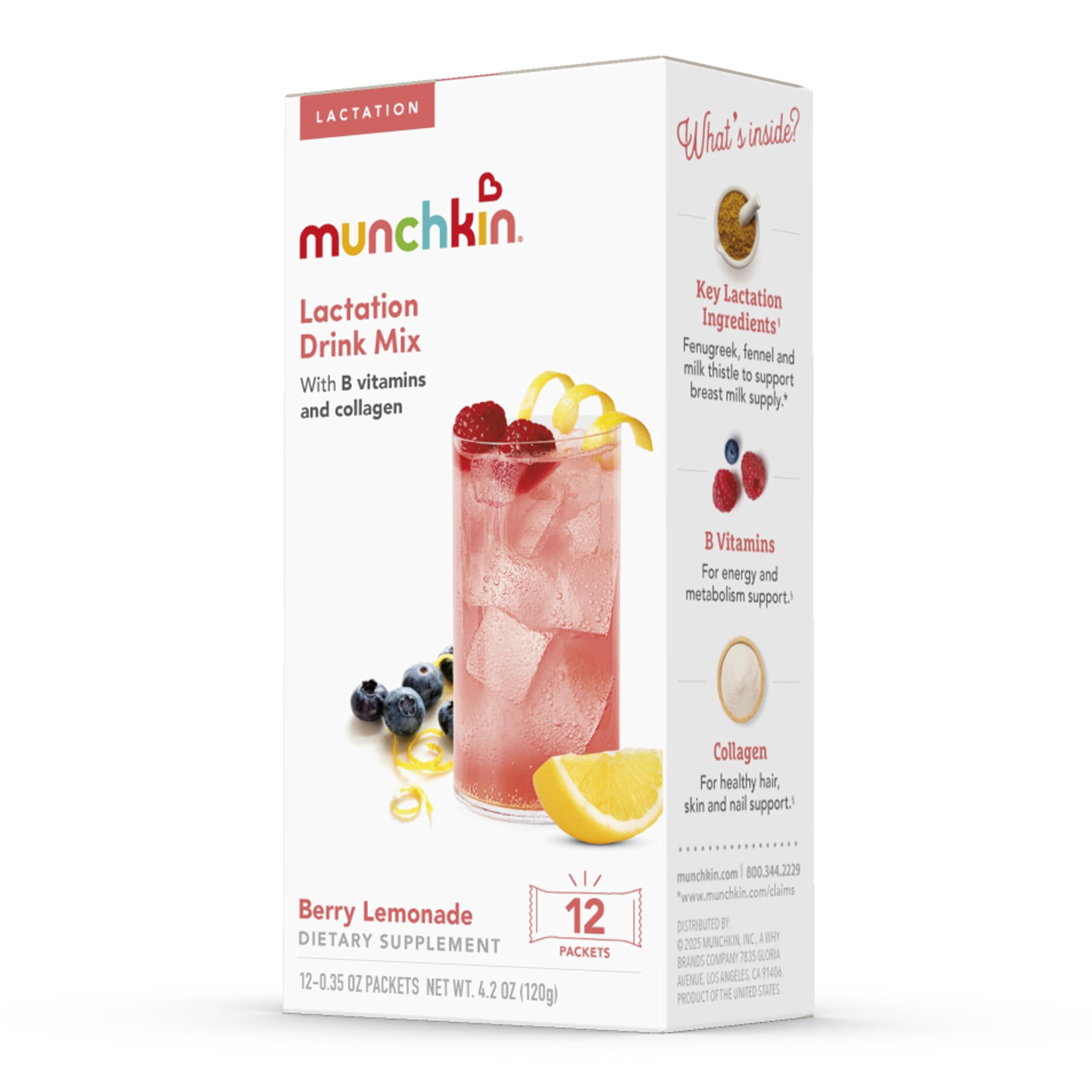 Munchkin ingredientes naturales fenogreco y hinojo, apoyo tradicional