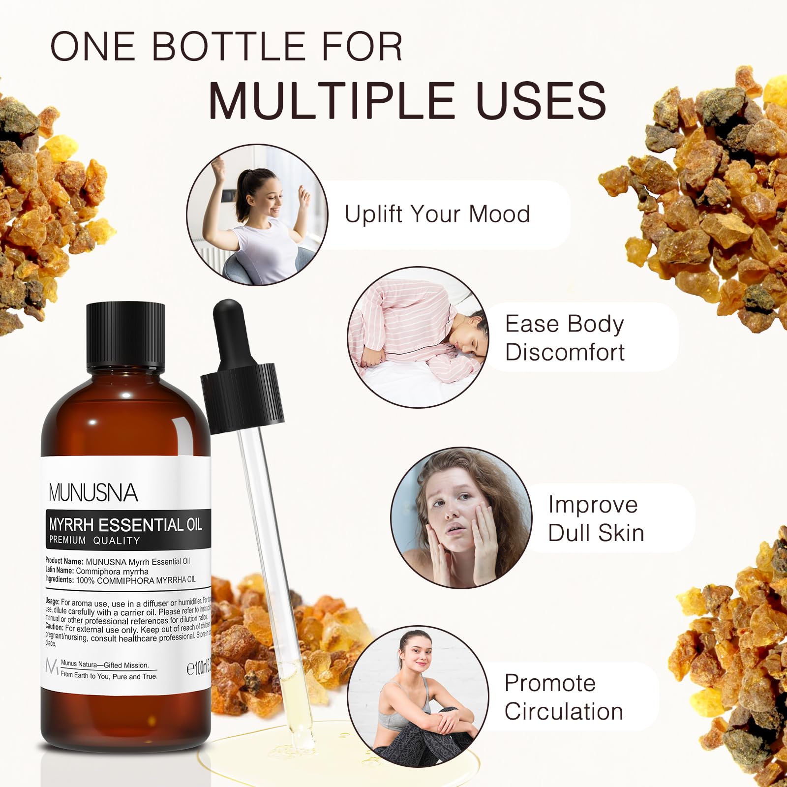 MUNUSNA aceite en difusor generando ambiente relajante