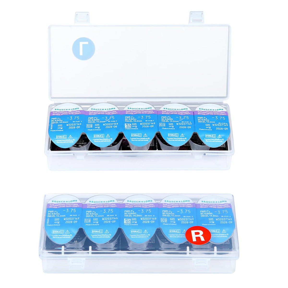 MUQING estuche frontal transparente mostrando capacidad y orden
