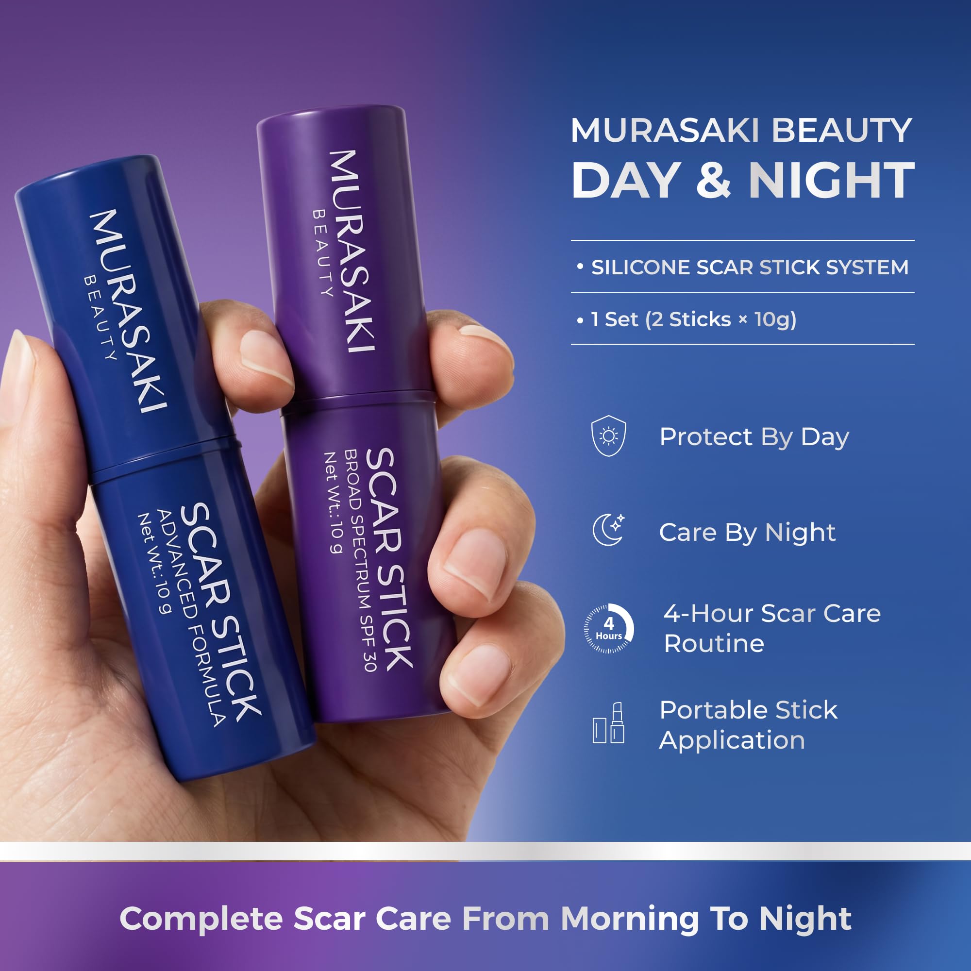 MURASAKI BEAUTY detalle de textura del stick que facilita aplicación precisa