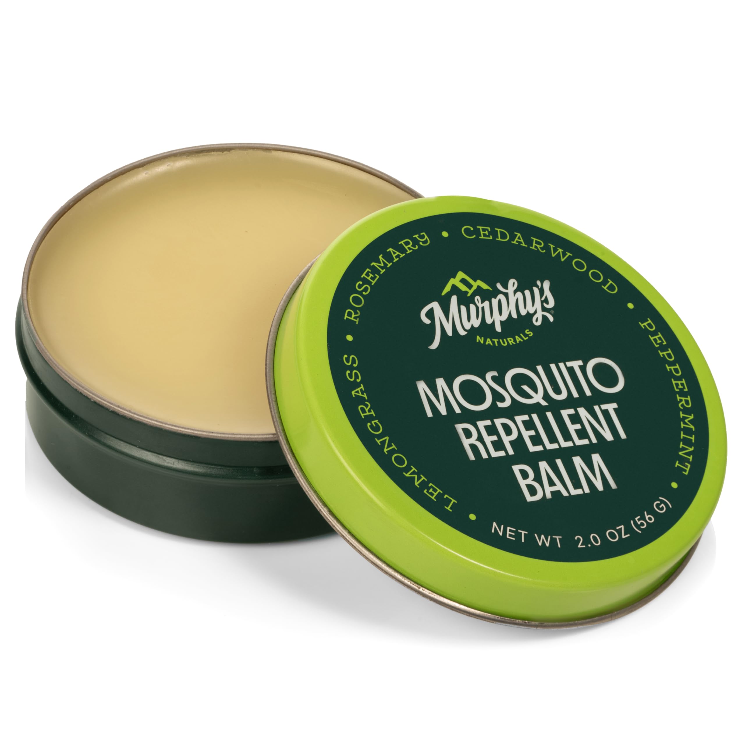 Murphy's Naturals envase frontal mostrando el bálsamo y beneficio de portabilidad