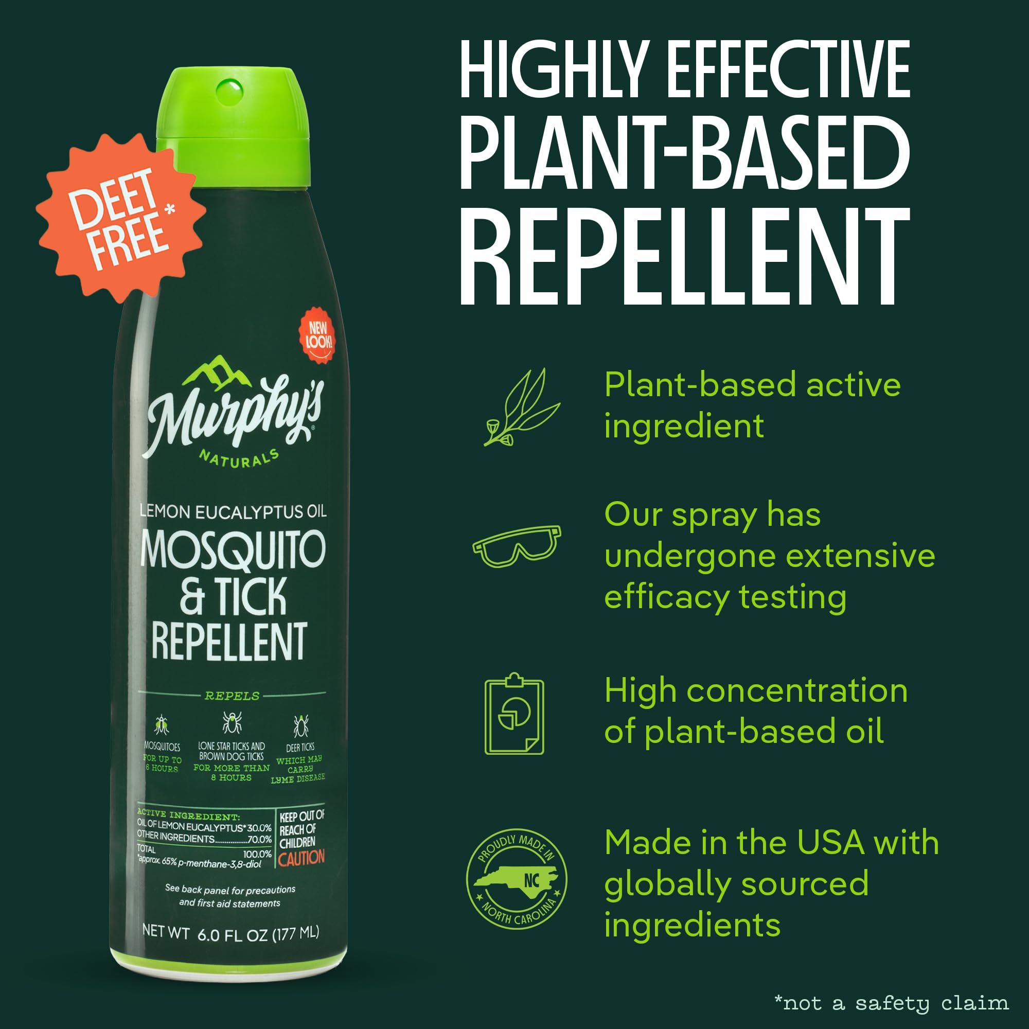 Murphy's Naturals detalle de la etiqueta con ingredientes y registro EPA visible